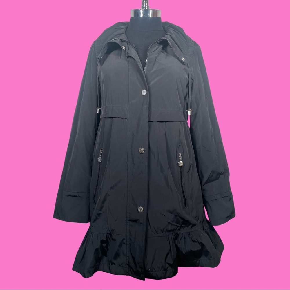 Betsy Johnson Faux Fur Lined Raincoat